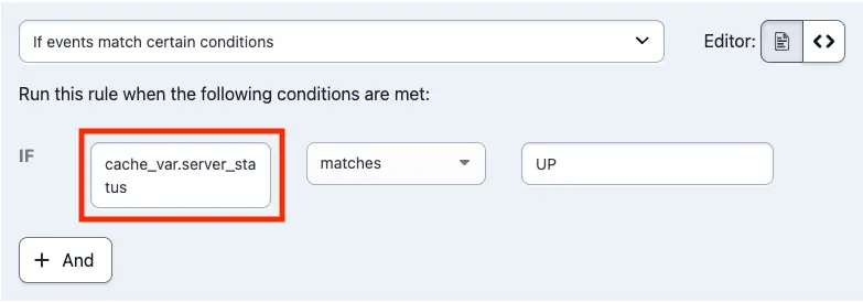 Event Orchestration target